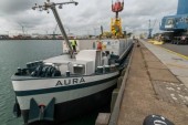 CO2 reductie door inzet barge op supply chain Chiquita bananen voor Albert Heijn